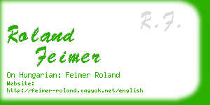 roland feimer business card